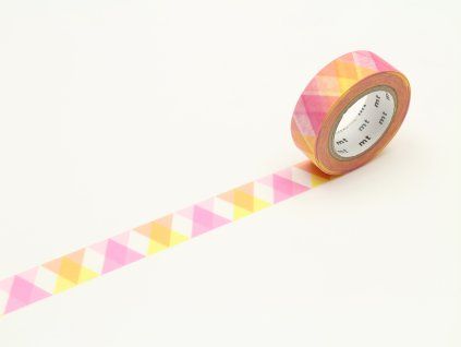 Produkt Washi páska vzorovaná - triangle and diamond pink